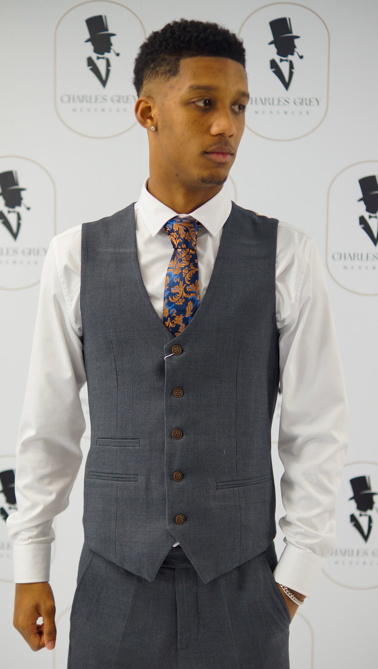 Charlton Grey 3 Piece Suit