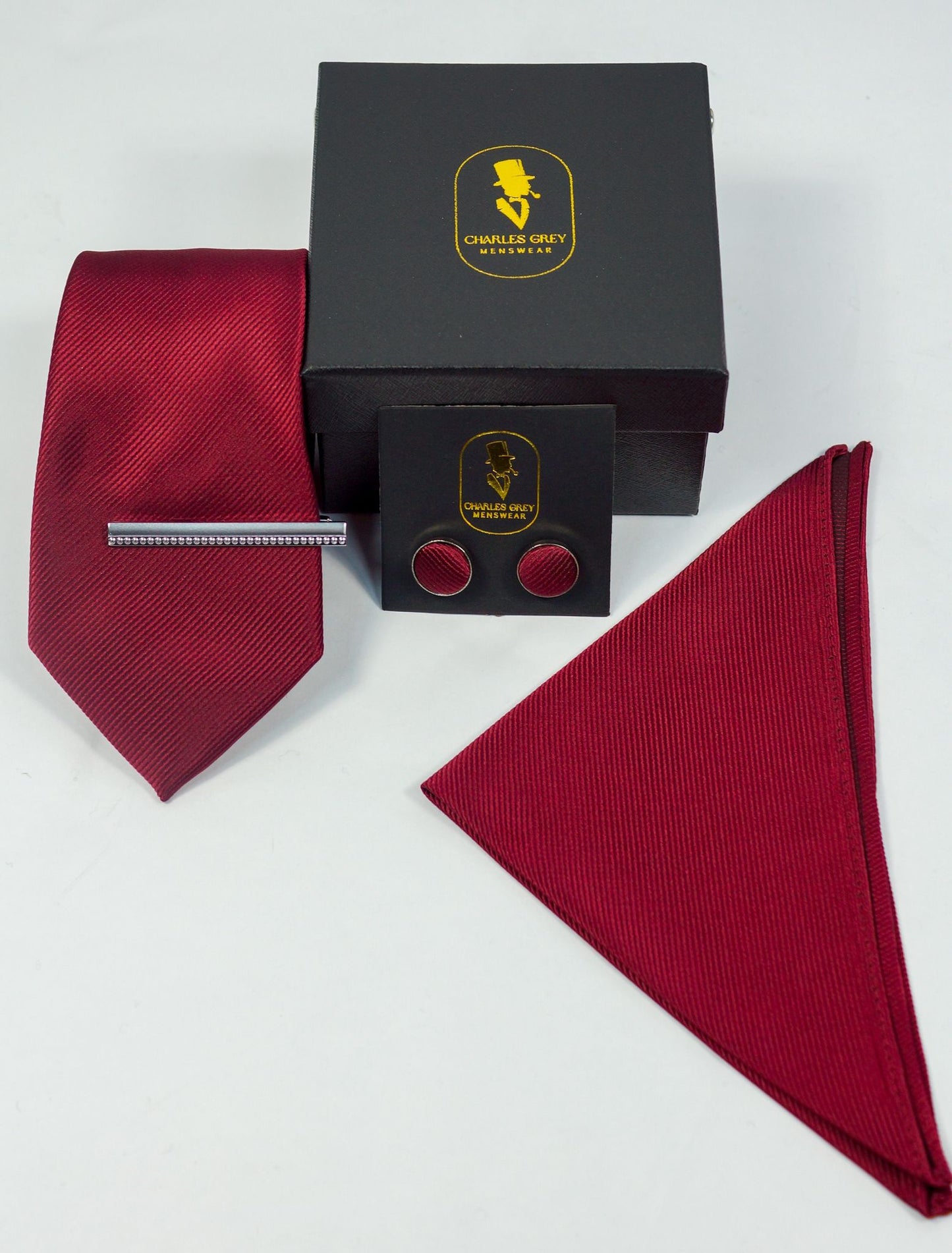 Burgundy Tie Set