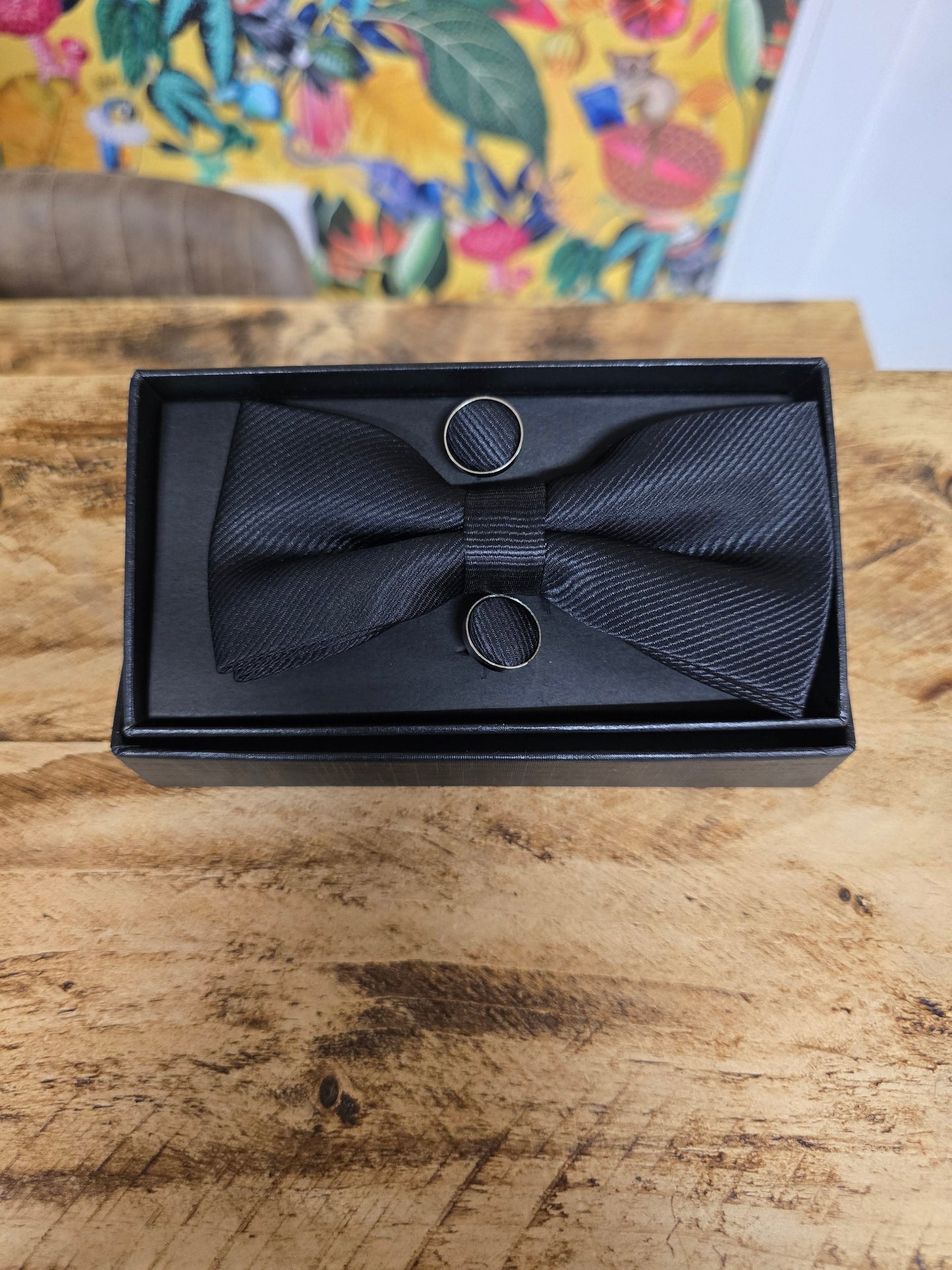 Black Bow Tie Set