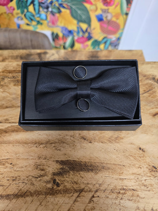 Black Bow Tie Set