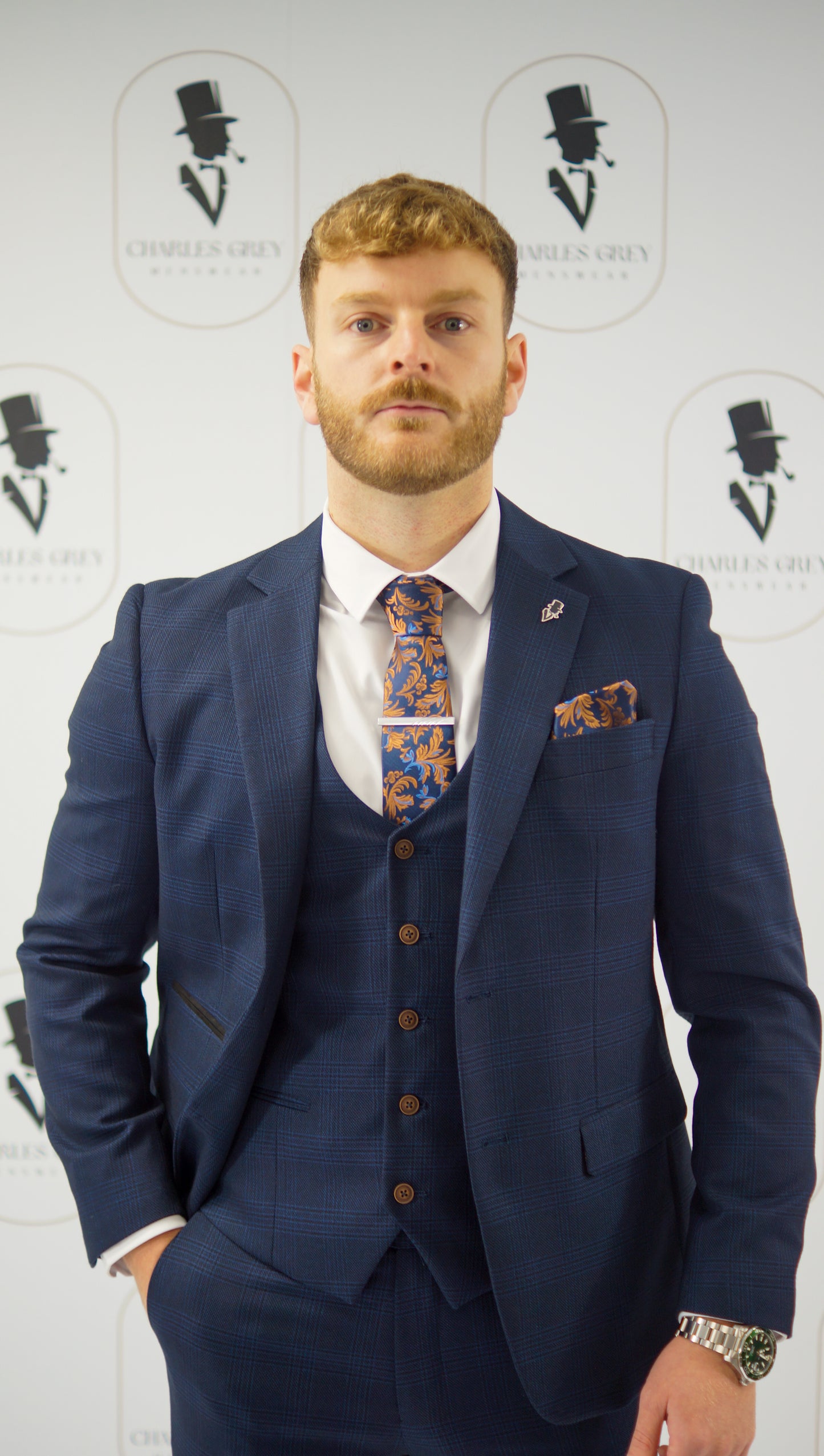 Hadrian Navy Check Jacket