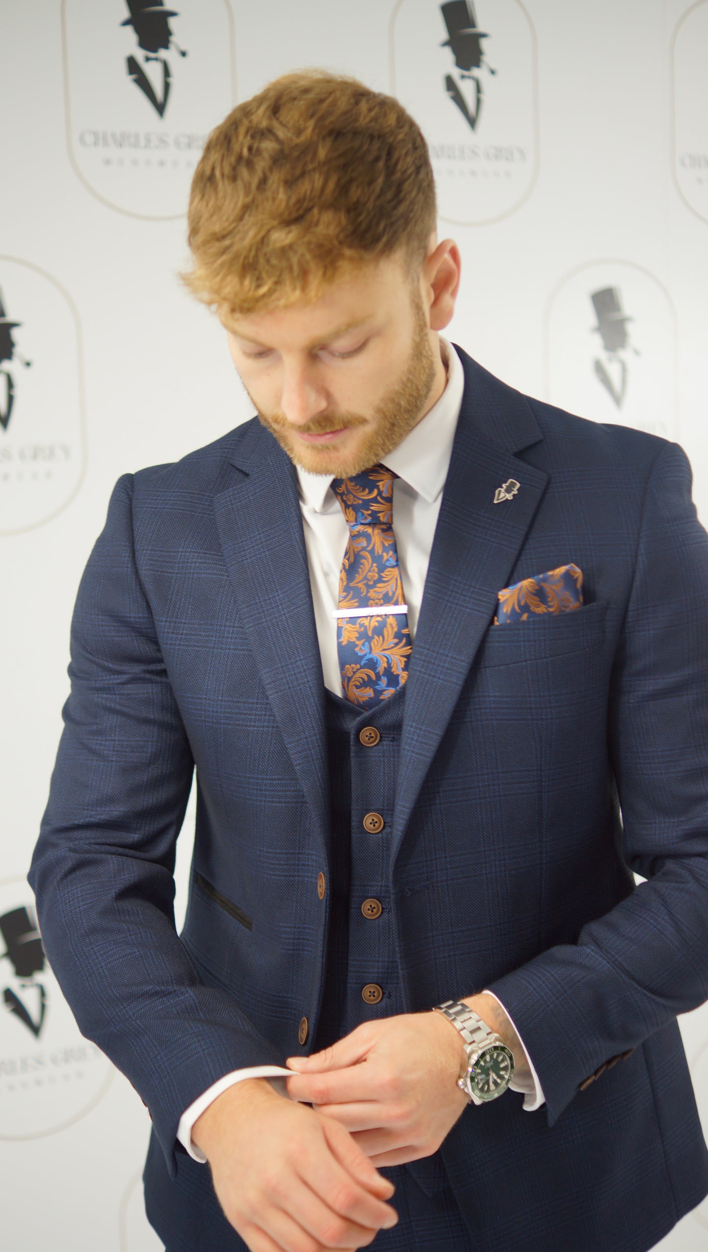 Hadrian Navy Check Jacket