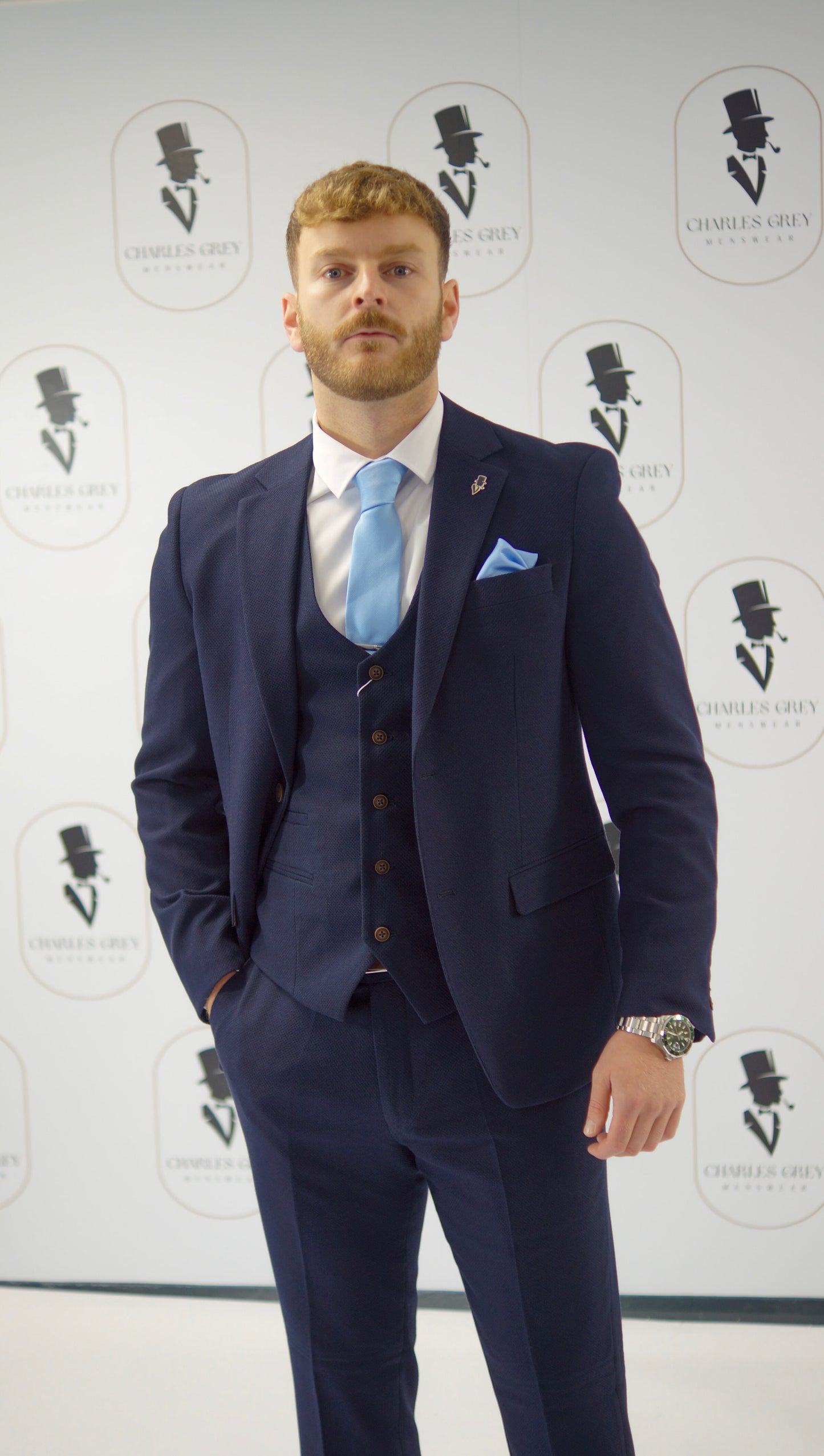 Charlton Navy 3 Piece Suit