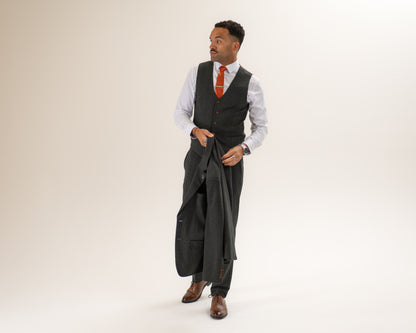 Arthur Olive 3 Piece Suit