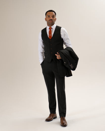 Arthur Olive Waistcoat – Charles Grey Menswear