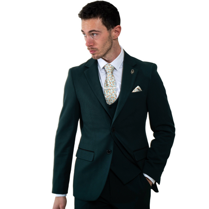 Sandro Olive 3 Piece Suit – Charles Grey Menswear (view 3)