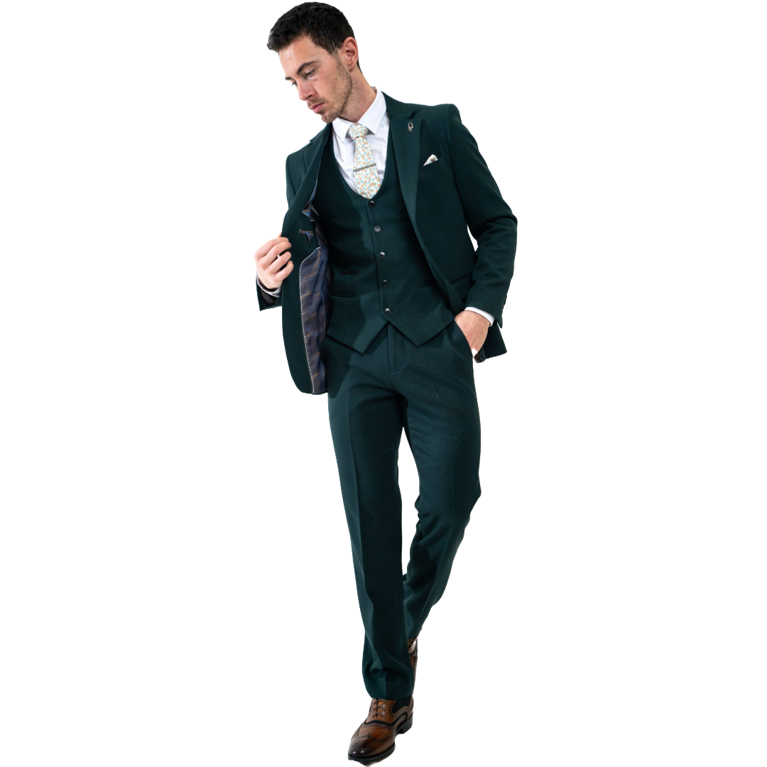 Sandro Olive 3 Piece Suit