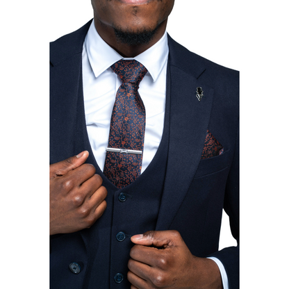 Sandro Navy 3 Piece Suit – Charles Grey Menswear (view 5)