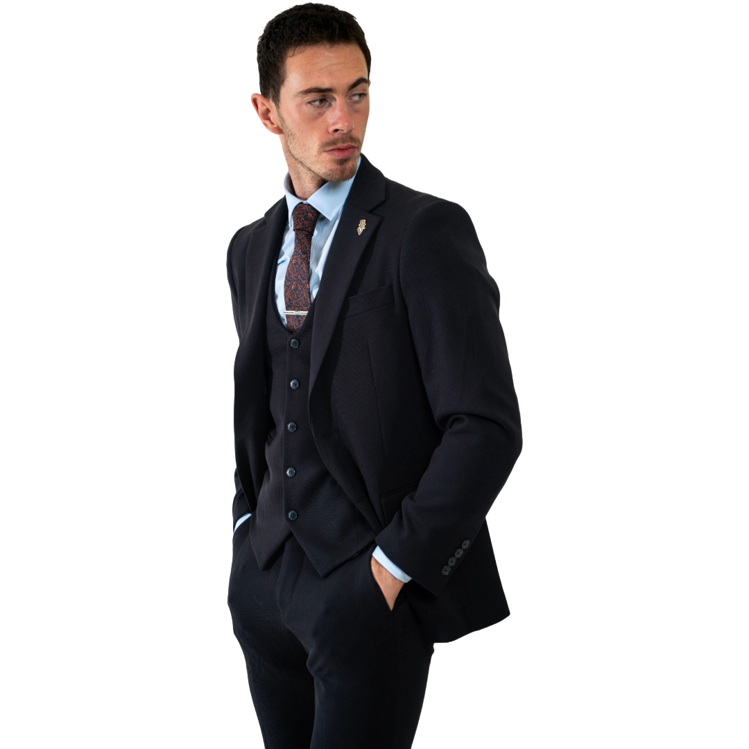 Sandro Navy 3 Piece Suit