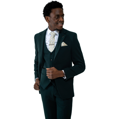 Sandro Olive 3 Piece Suit – Charles Grey Menswear (view 4)