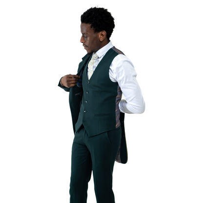 Sandro Olive 3 Piece Suit – Charles Grey Menswear (view 6)