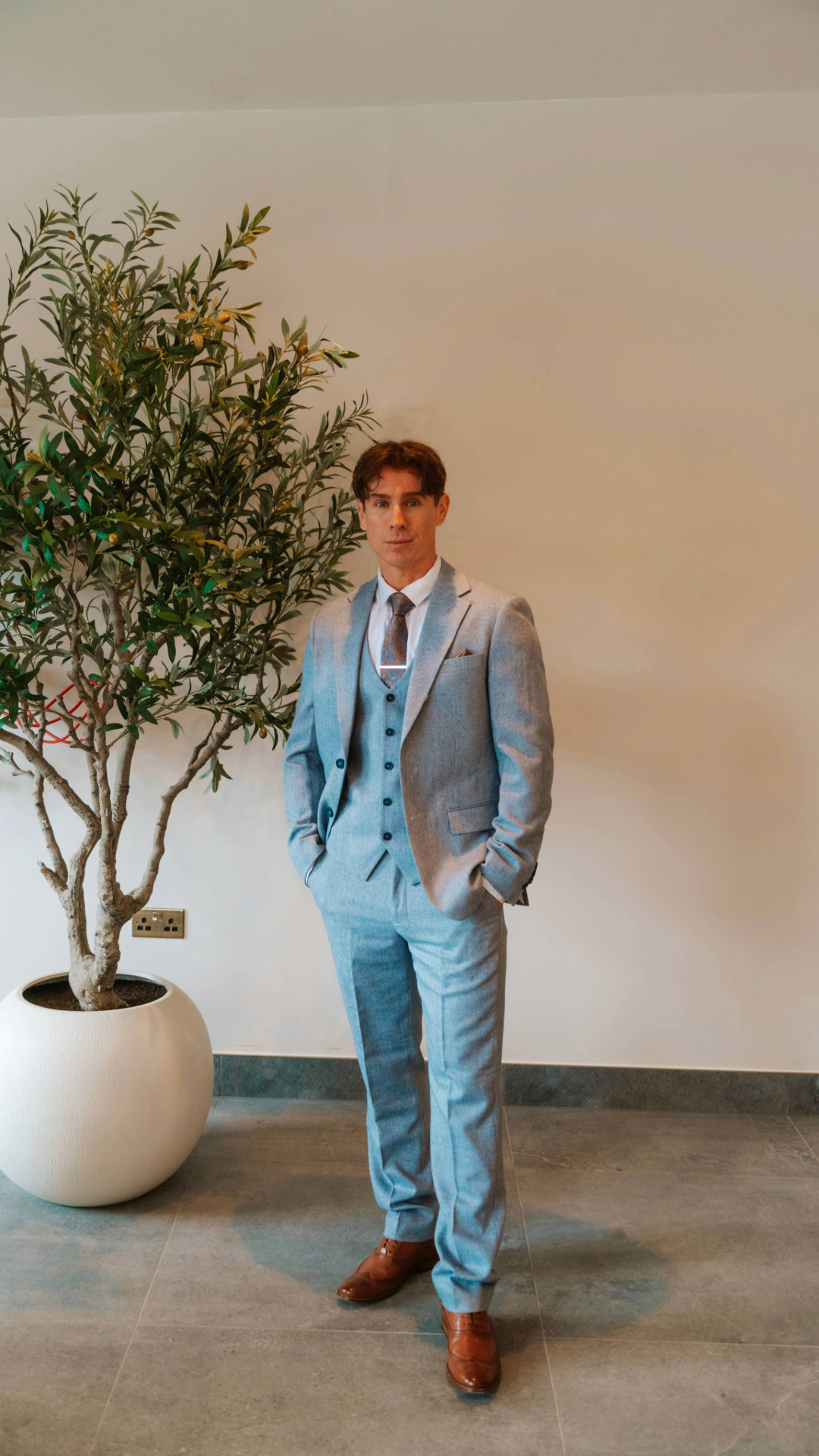 Murphy Blue Tweed waistcoat