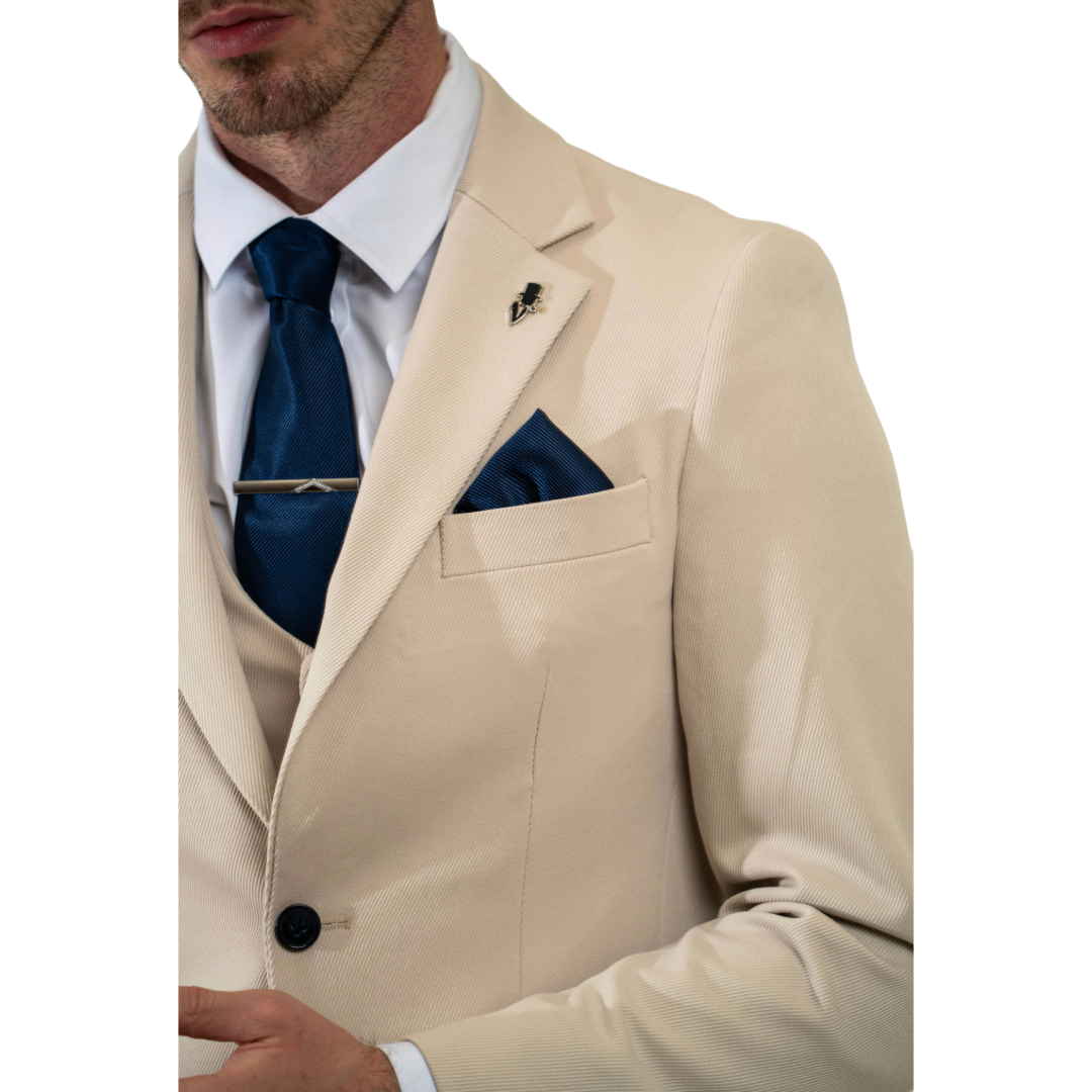 Sandro Beige 3 Piece Suit