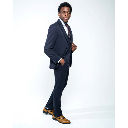 Sandro Navy 3 Piece Suit – Charles Grey Menswear (view 4)